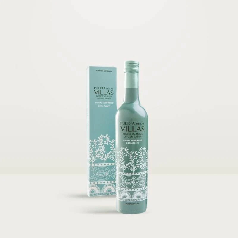 AOVE Ecológico Temprano Puerta de las Villas 500 ml | Aceite de Oliva Virgen Extra Premium de Jaén