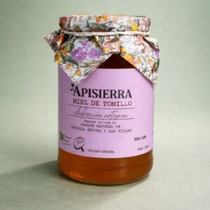Miel de Tomillo 500 gr Apisierra | Miel Artesanal Monofloral de la Sierra de Cazorla